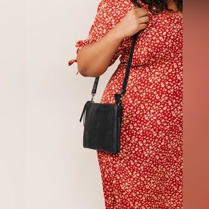 Able Martha Crossbody in Black Leather